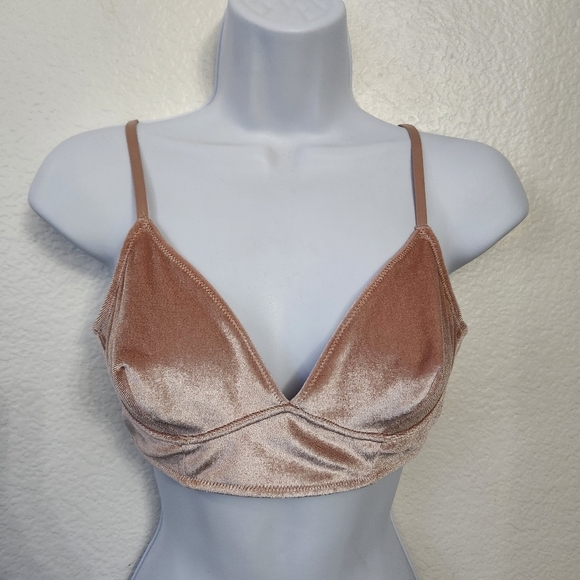 Madewell Velvet Clemence Longline Bralette Size Medium - Picture 1 of 8